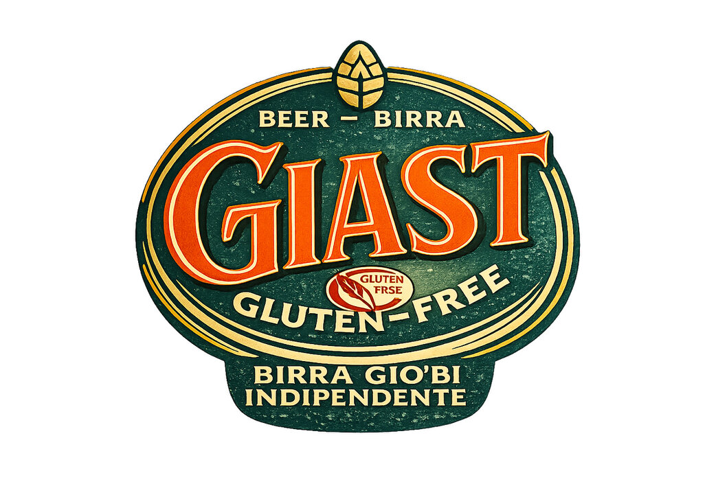 Bottiglia di Giast Gluten Free con bicchiere colmo