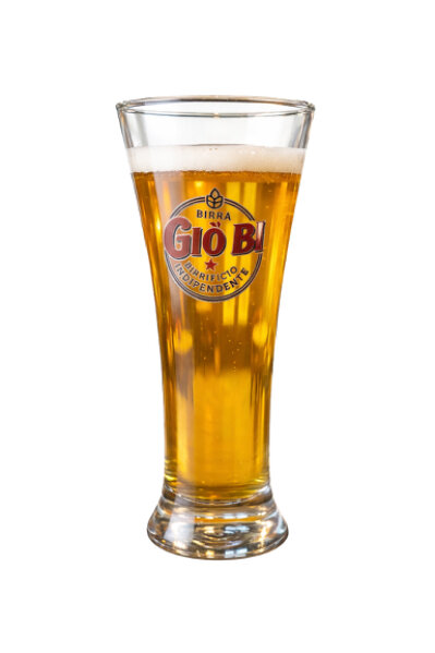 Bicchiere di lager artigianale con schiuma fine pronto per la degustazione