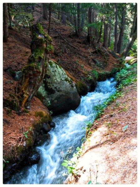 Paesaggio collinare con sorgente d’acqua che richiama l’origine dell’acqua usata per la birra